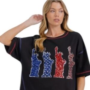 ✨️Fantastic Fawn New Americana Top NWOT